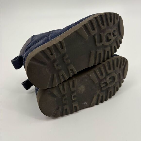 UGG K Hilmar Kids Blue Suede Lace Up 3M Thinsulate Winter Boots Sz 11 - Picture 6 of 7